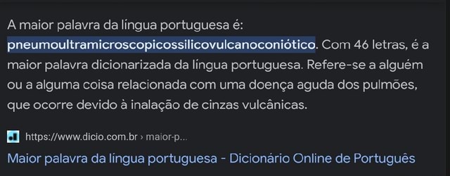 A maior palavra da lingua portuguesa é ...