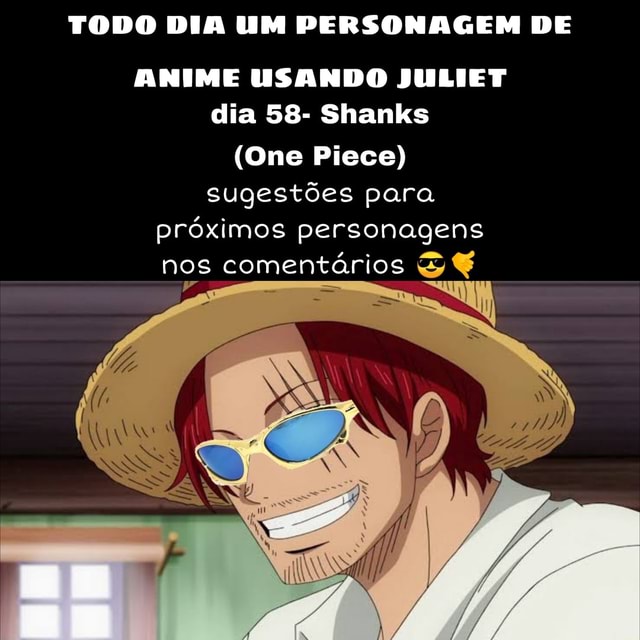 Shanks  Personagens de anime, One piece anime, Anime