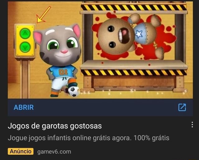 Jogos de garotas gostosas Jogue jogos infantis online grátis agora. 100%  grátis ABRIR Anúncio - iFunny Brazil