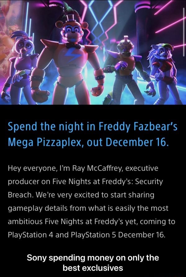 Five Nights At Freddy's: Security Breach Is Coming December 16