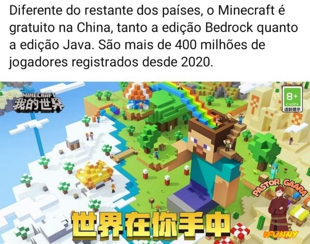 66% dos usuários de Minecraft são chineses, onde game vendeu 400 milhões de  cópias