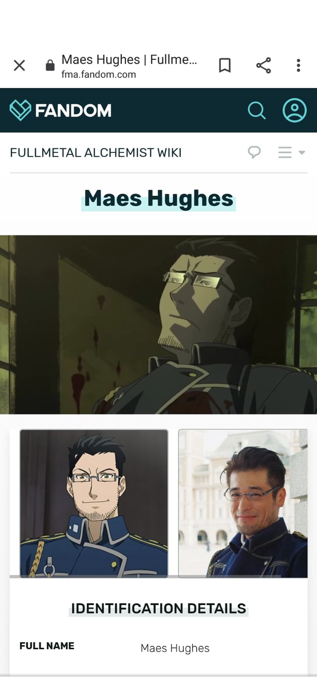 XX Maes Hughes I Fullme FANDOM FULLMETAL ALCHEMIST WIKI Maes