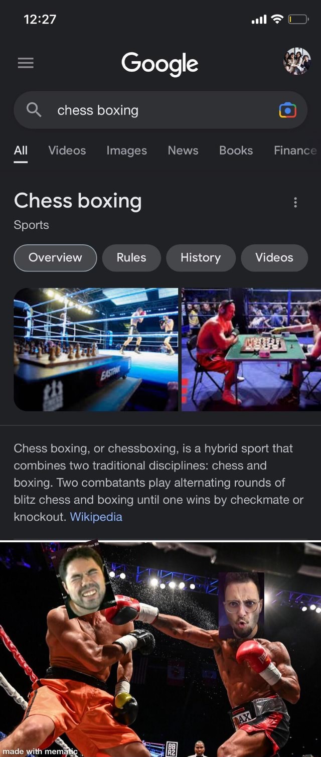 All = Google Q. chess boxing All Videos Images News Books Financ