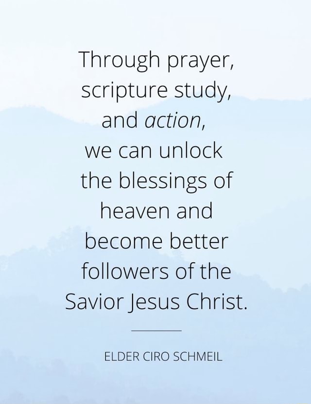 Through prayer scripture study and action we can unlock the