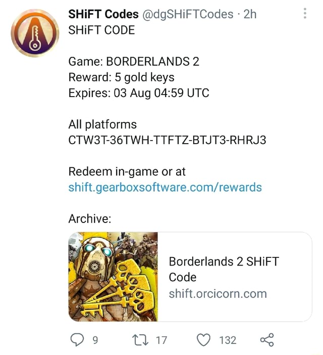 Borderlands 2 SHIFT Codes UPDATED