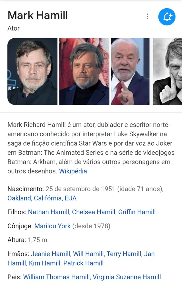 Mark Hamill (25 de Setembro de 1951), Artista