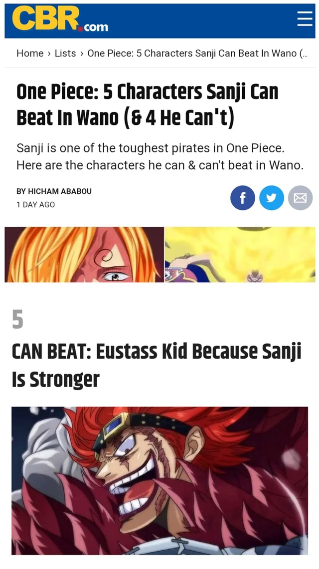 5 One Piece characters who Sanji can defeat (& 5 he can't)