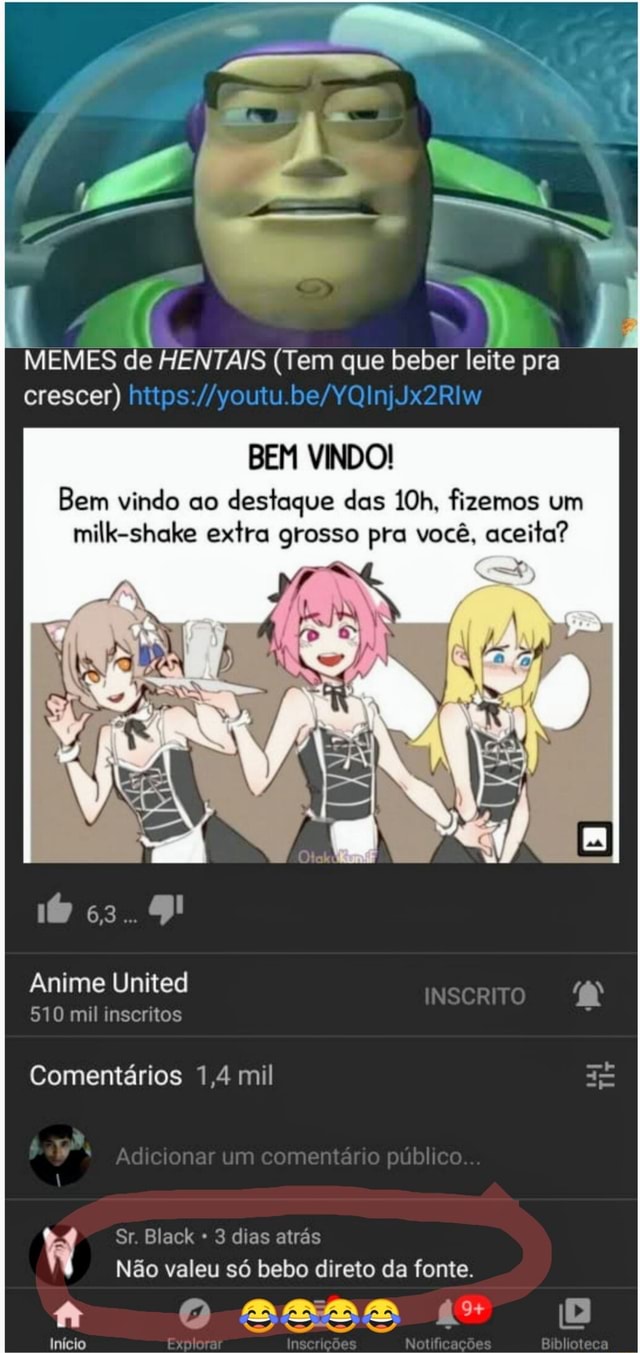 MEMES de 𝘏𝘌𝘕𝘛𝘈𝘐S (É muito leitinho) - Anime United