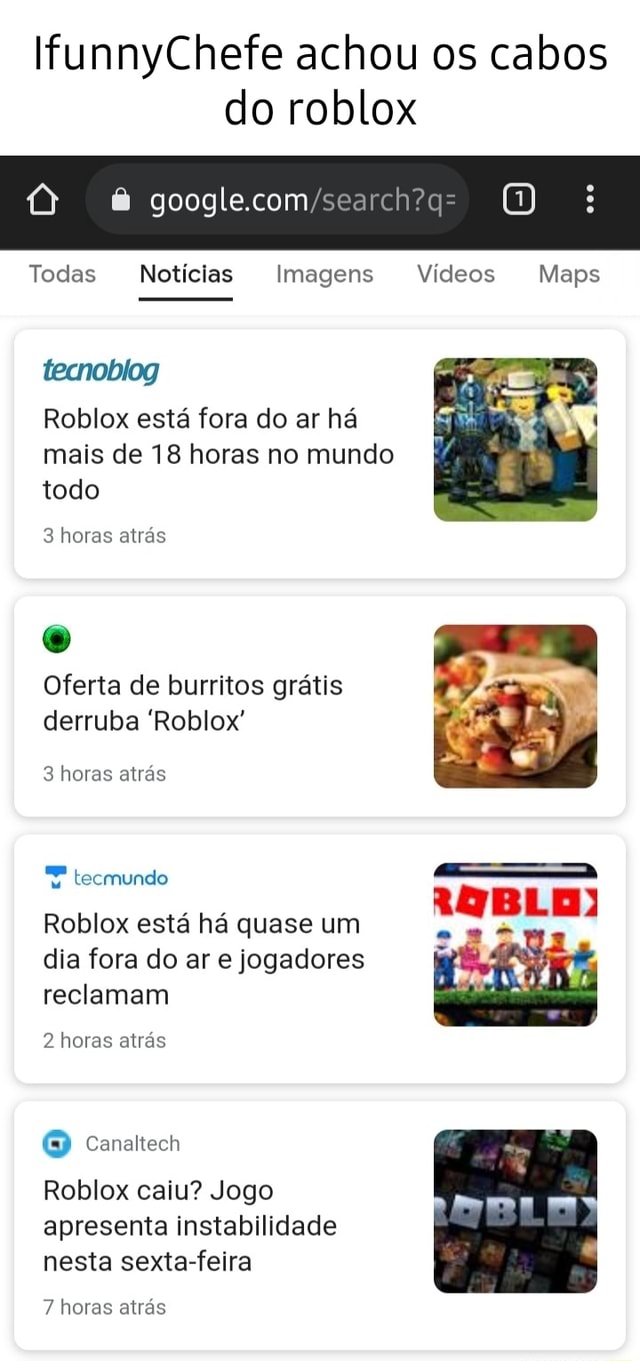 porque o roblox caiu hoje