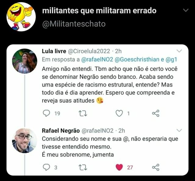 militantes que militaram errado on X:  / X