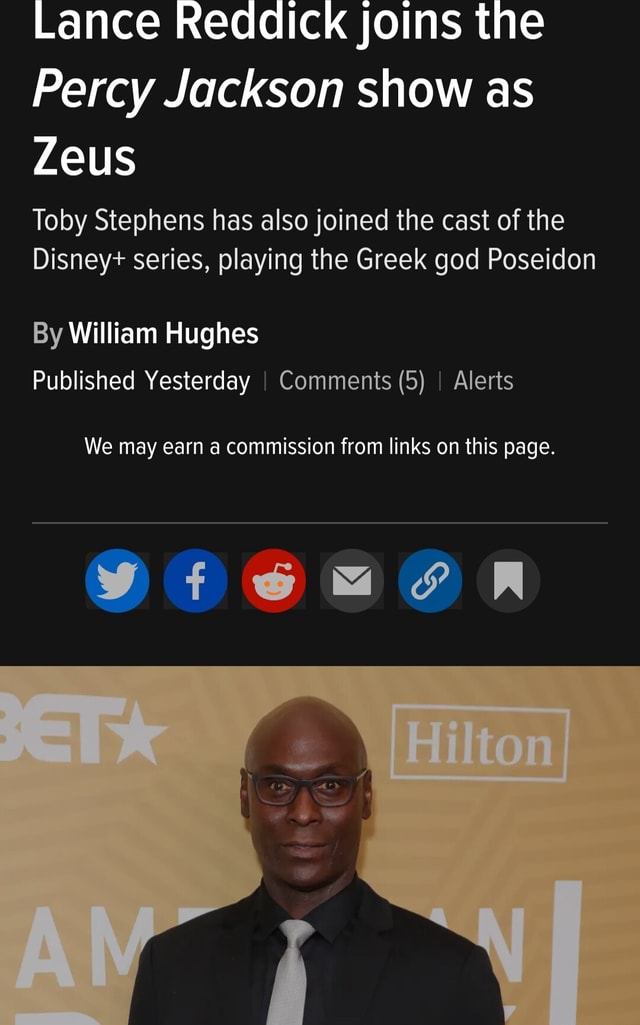 Percy Jackson Casts Lance Reddick as Zeus and Toby Stephens as