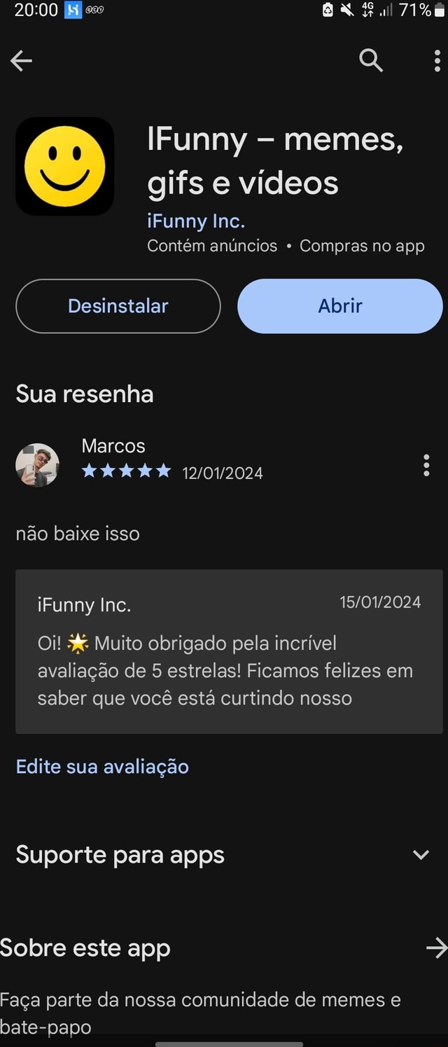 IFunny - Memes, Gifs E Vídeos IFunny Inc. Contém Anúncios Compras No ...