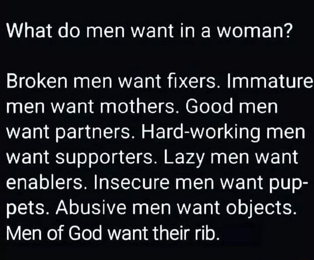 What Do Men Want In A Woman
