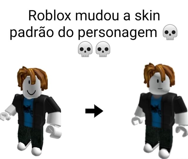 Roblox mudou a skin padrão do personagem - iFunny Brazil