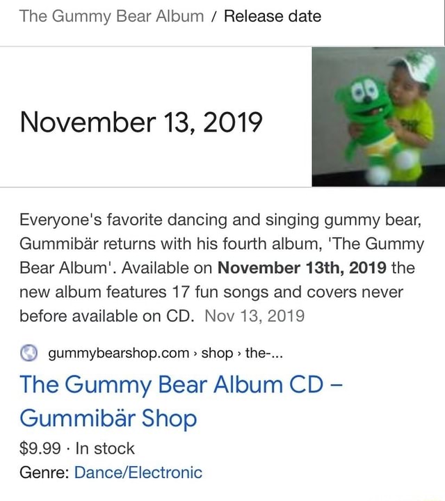 gummy bear song normal speed nov 13｜TikTok Search