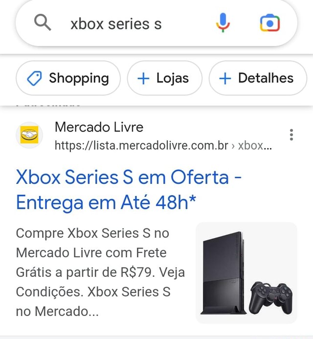 UNO) xboxseriess Shopping + Lojas Detalhes Mercado Livre  xbox Xbox  Series S em Oferta - Entrega em
