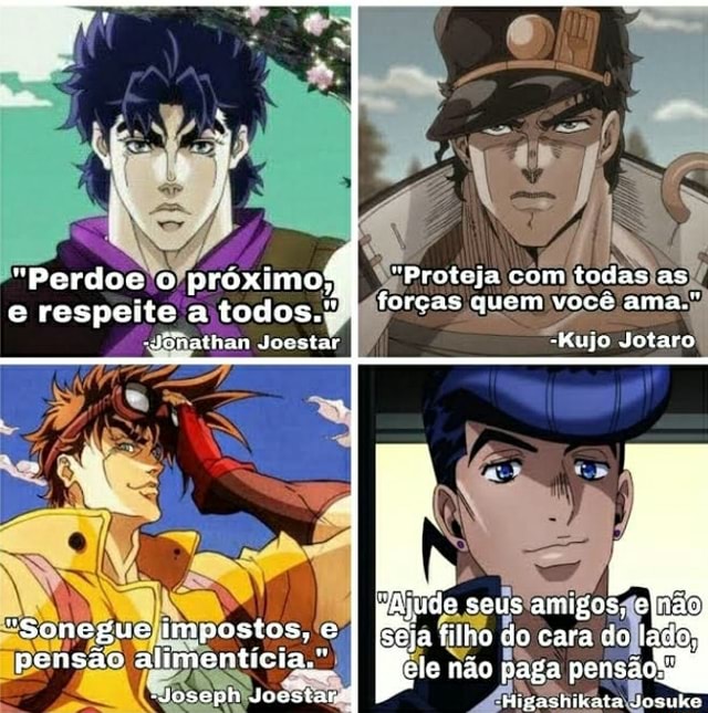 joseph joestar, joseph joestar, kujo jotaro, and jonathan joestar