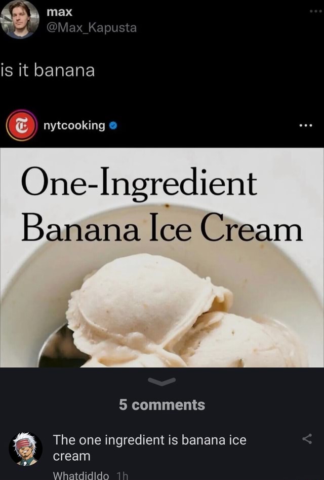 One-Ingredient Banana Ice Cream Recipe - NYT Cooking