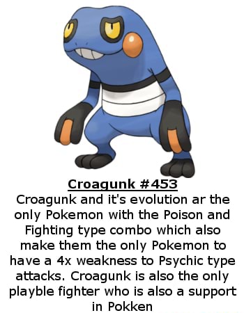 Pokemon 453 Croagunk Pokedex: Evolution, Moves, Location, Stats