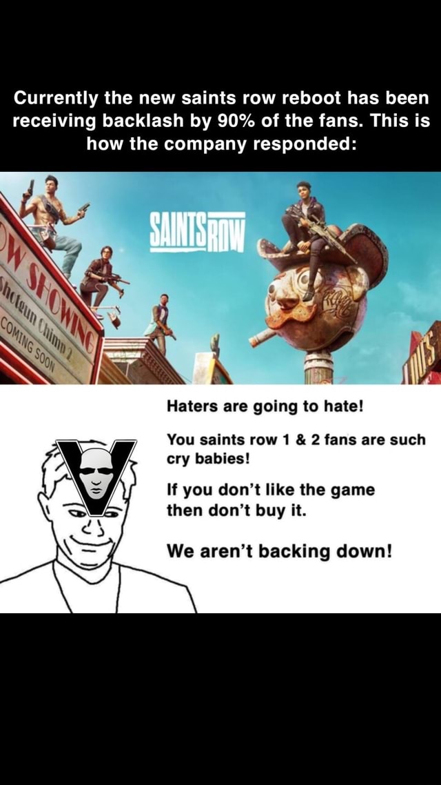 If you didn't know, Saints Row 1 is now - Saints Row Memes