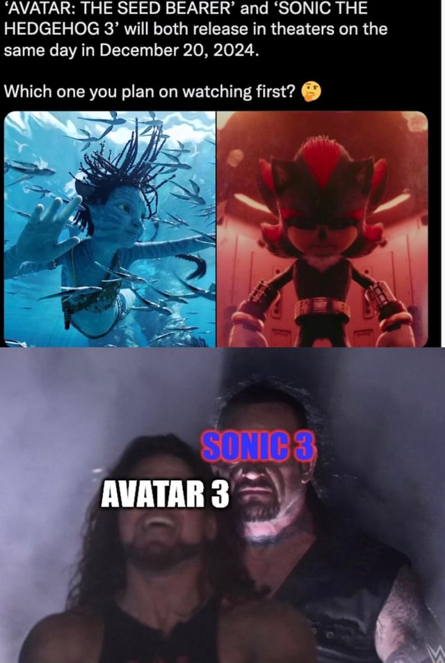 Sonic 3 and Avatar 3 Have the Same Release Date