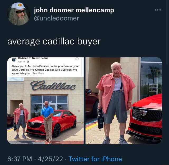 doomer on X: average cadillac buyer  / X