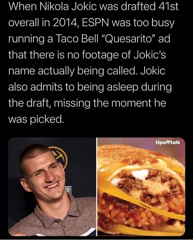 nikola jokic draft taco bell