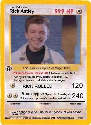 Pokemon Rick Roll 100