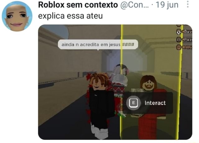 Roblox sem contexto on X:  / X