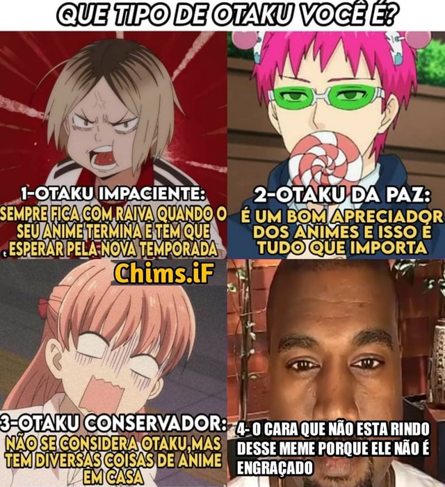 comente o que vc seria!  Anime, Otaku anime, Anime memes