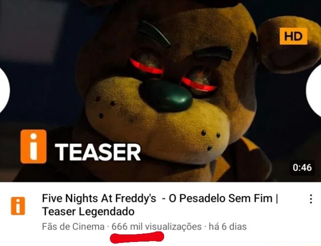 Five Nights at Freddy's – O Pesadelo Sem Fim - CineMAR -Itanhaém