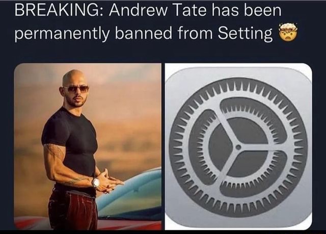 BREAKING: Andrew Tate has been permanently banned from en