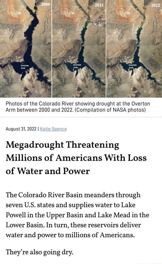 Photos Of The Colorado River Showing Drought At The Overton Arm Between ...