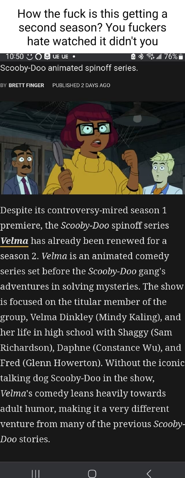 Mindy Kaling's 'Scooby-Doo' spinoff 'Velma' renewed for Season 2