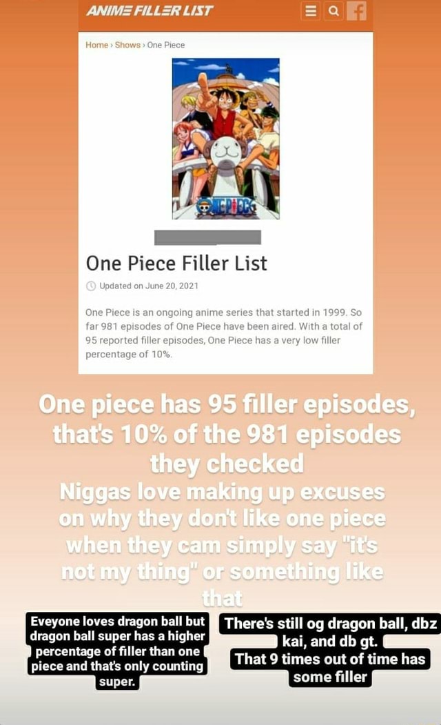 One piece filler anime