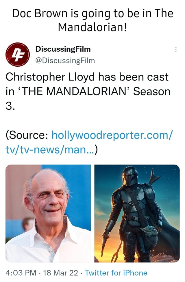 The Mandalorian Season 3 Casts Christopher Lloyd – The Hollywood Reporter