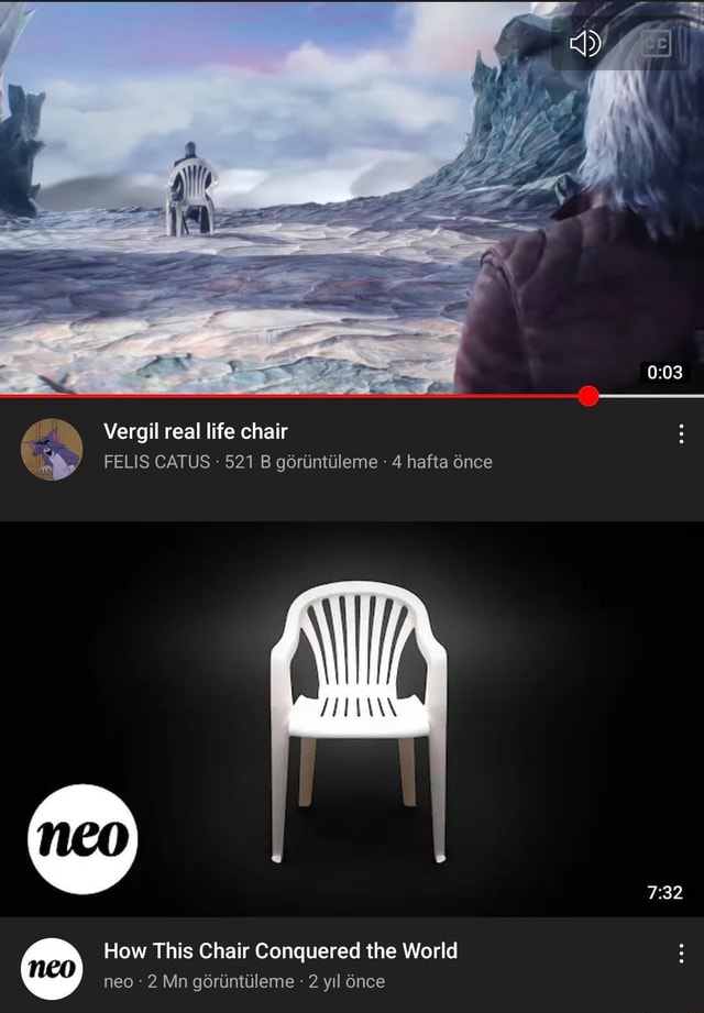 Vergil real life chair FELIS CATUS 521 B goriintiileme 4 hafta 6nce neo 2  Mn goriintiileme - 2 yil 6nce nco) How This Chair Conquered the World -  iFunny Brazil