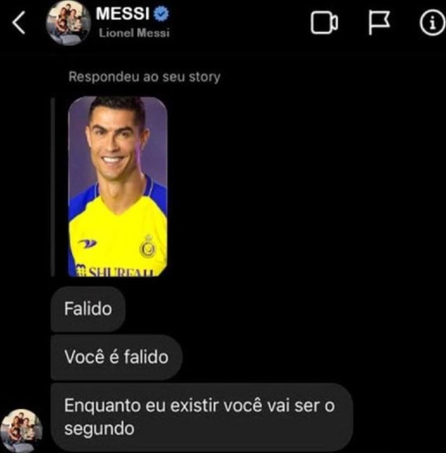 Mt Lionel Messi Respondeu ao seu story Falido Você é falido Enquanto eu existir você vai ser