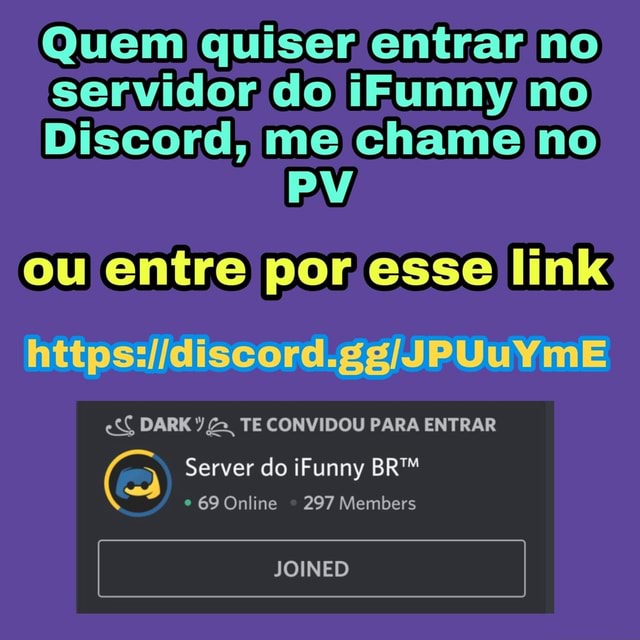 Olá quase humanos do Ifunny, eu e uns manos temos um server do discord para  jogar