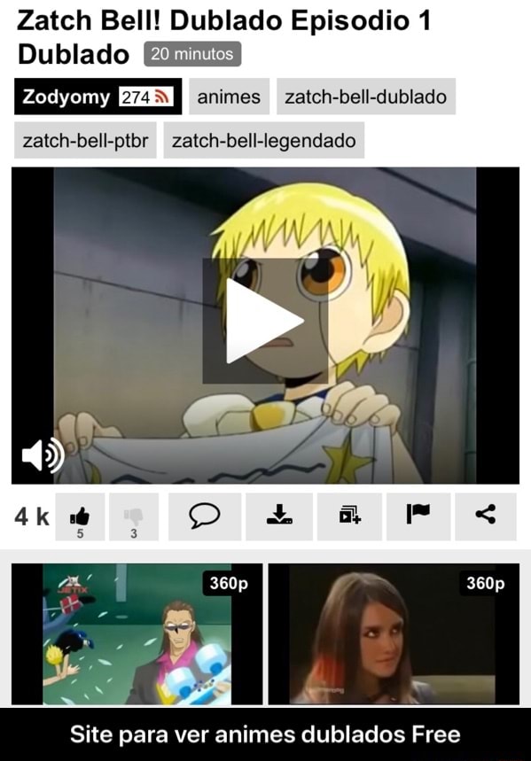 ZATCH BELL - EPISÓDIO 1 DUBLADO (ANIME)