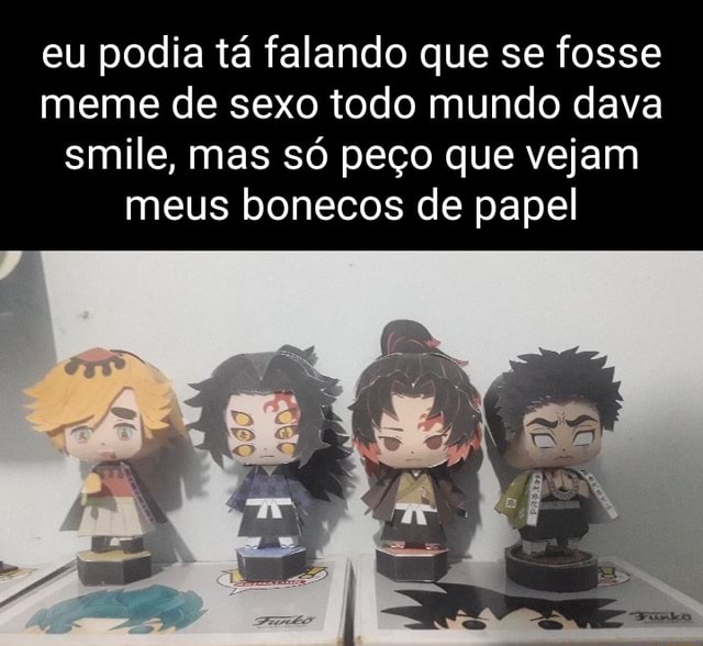 bonecos de papel da Demon Slayer 