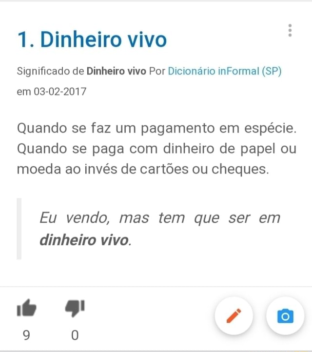 SIGNIFICADO DO DINHEIRO