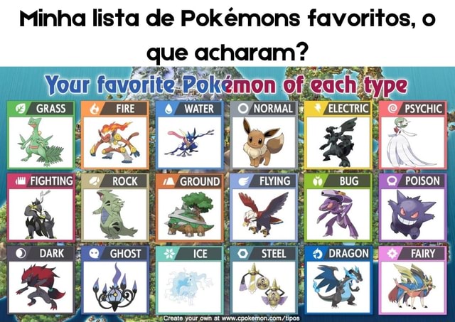 Meus pokémons favoritos de cada tipo. ArvoreDigital. NORMAL] EI STEEL  DRAGON I - iFunny Brazil