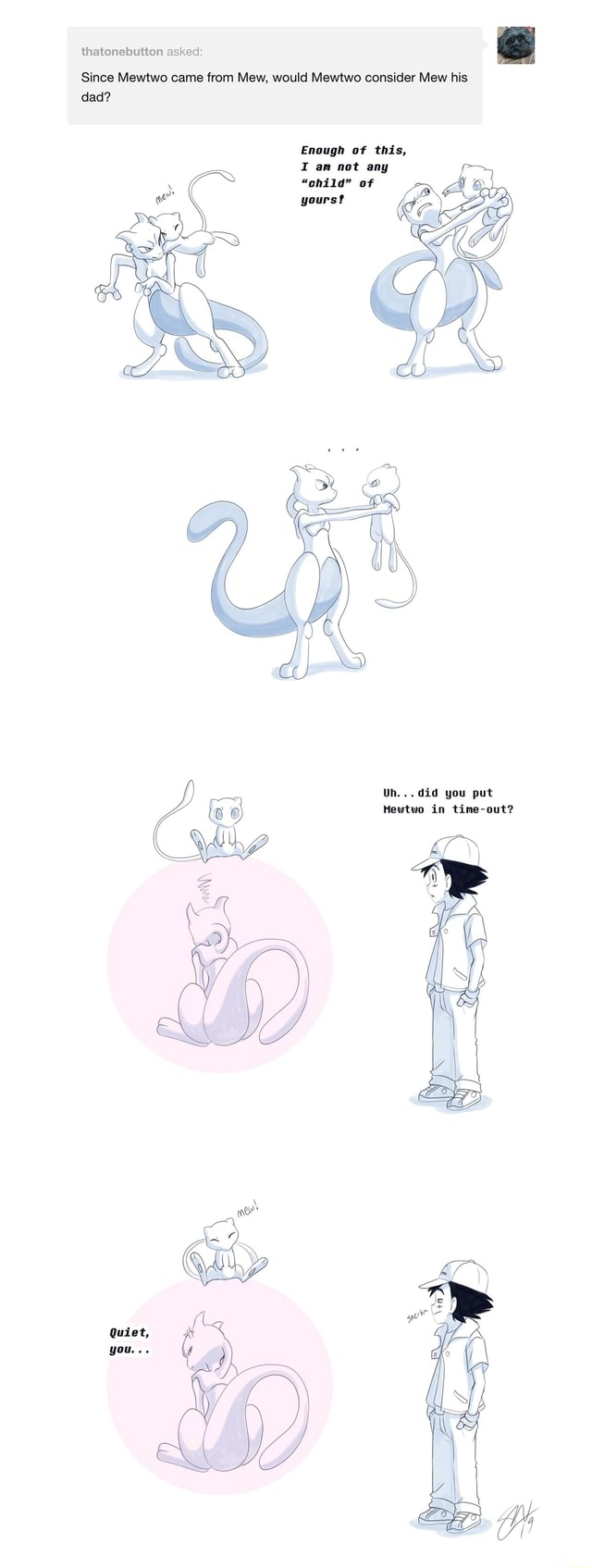 If mew is the mother of Mewtwo who's the father 😳😳 : r