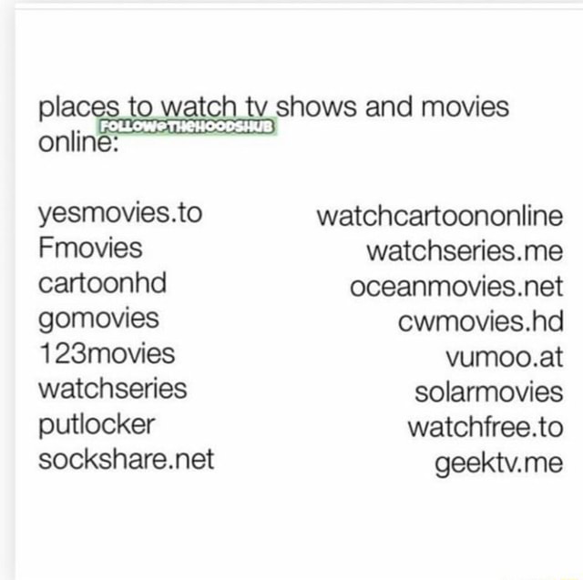 Places to watch tv shows and movies online yesmovies.to Fmovies