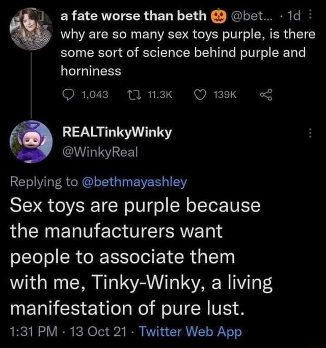 Why are so many sex toys purple is there some sort of science