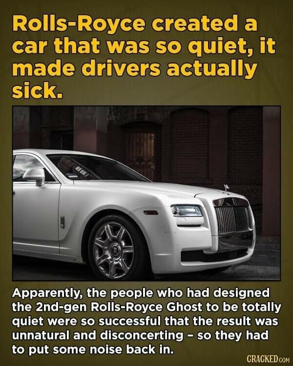 The Rolls-Royce Ghost was so eerily quiet inside the engineers had to make  it louder