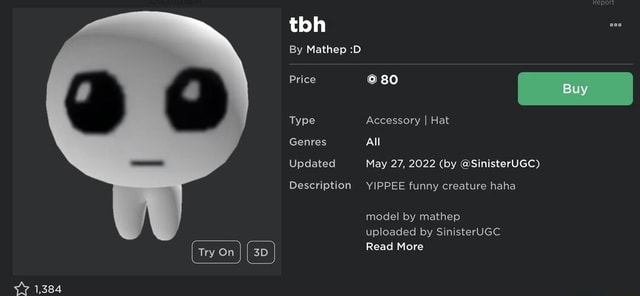 tbh creature - Roblox