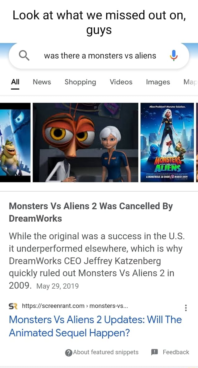 Monsters vs. Aliens (2009) Re-Review by JacobtheFoxReviewer on