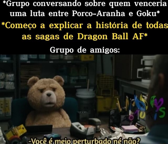 *Grupo Conversando Sobre Quem Venceria Uma Luta Entre Porco-Aranha E ...